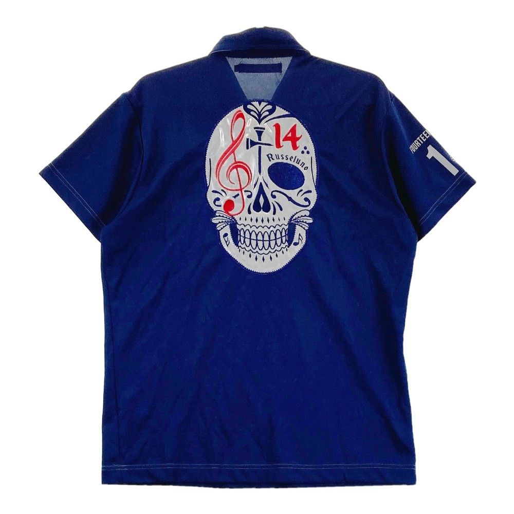 RUSSELUNO ラッセルノ RS-51125 半袖ポロシャツ バックスカル ネイビー系 4 [240001192445]【中古】メンズ サイズ：5 RUSSELUNO ラッセルノ 半袖ポロシャツ レッド系