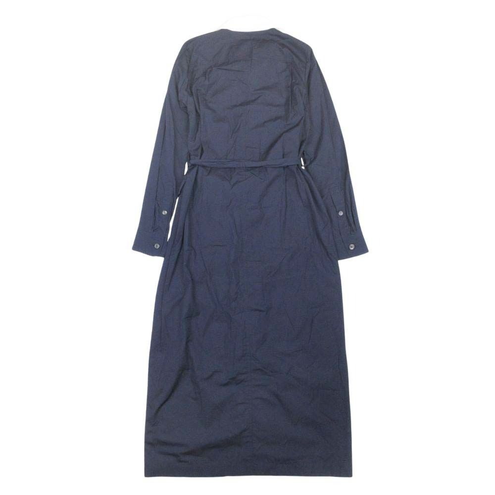 ♥ 24ss DRIES VAN NOTEN ドリスヴァンノッテン LACED SHIRT DRESS 編み上げ シャツワンピース ドレス 38 ネイビー レディース 古着