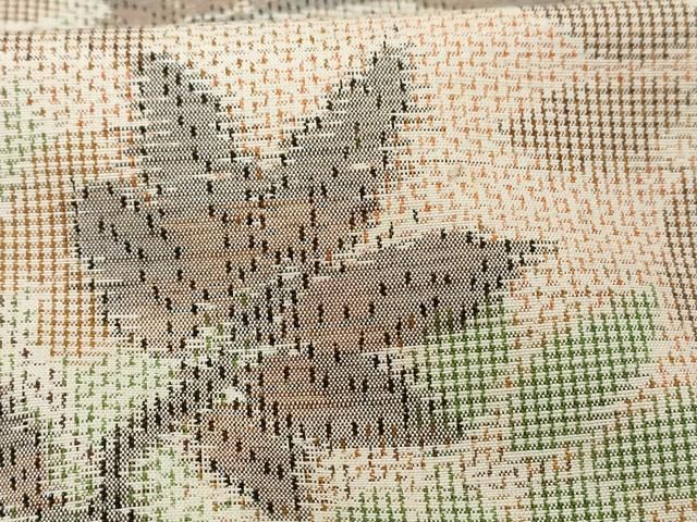 平和屋着物□本場大島紬 枝葉文 正絹 逸品 AAAY8358nf 平和屋着物○本場