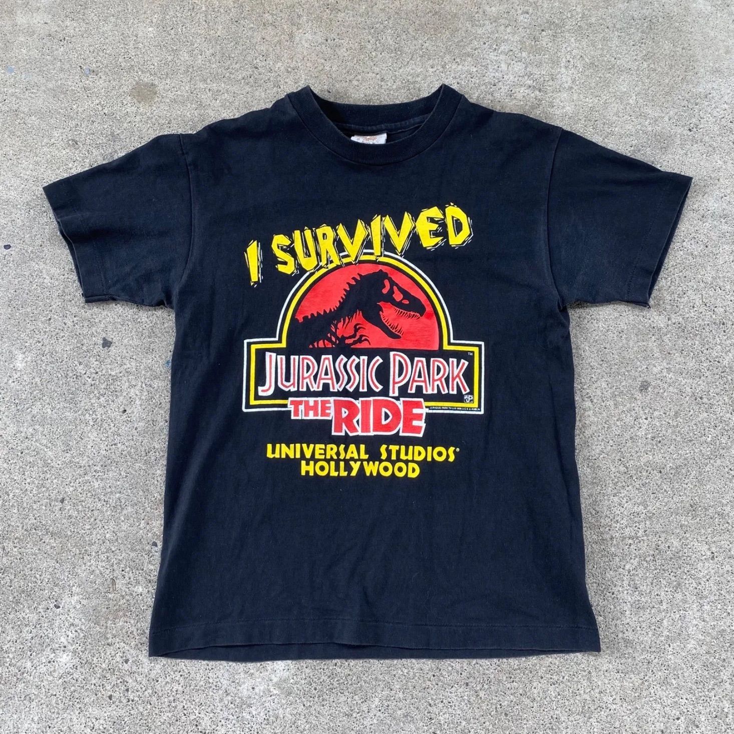 90's USA製JURASSIC PARK THE RIDE universal studios Hollywood Tシャツ ブラック  ジュラシックパークザライド ユニバーサルスタジオハリウッド 古着 vintage - メルカリ