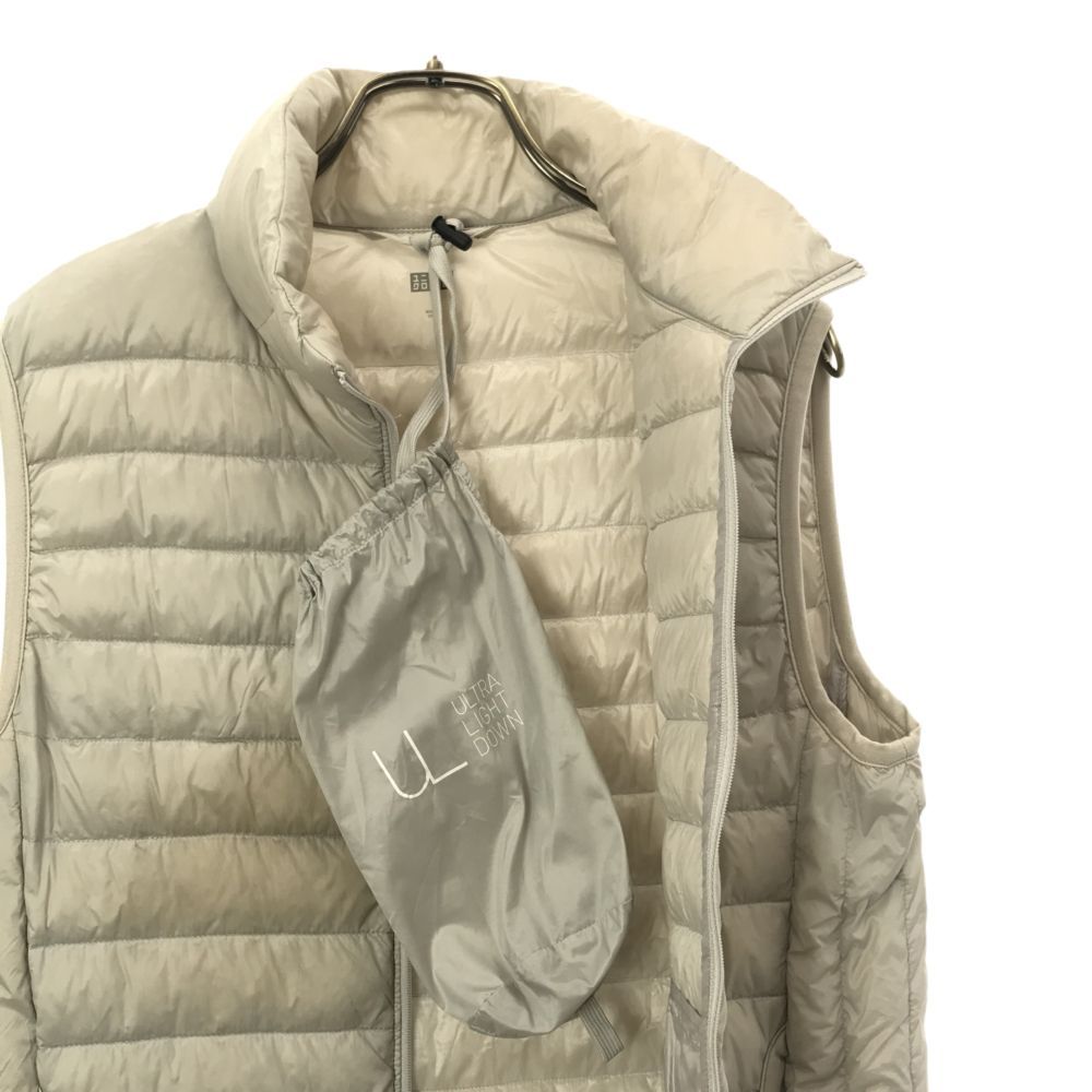 希少　UNIQLO ユニクロ　ウルトラライトダウン　グレー 3XL 収納袋付 ユニクロ】ウルトラライトダウンコート ノーカラー 収納袋付き