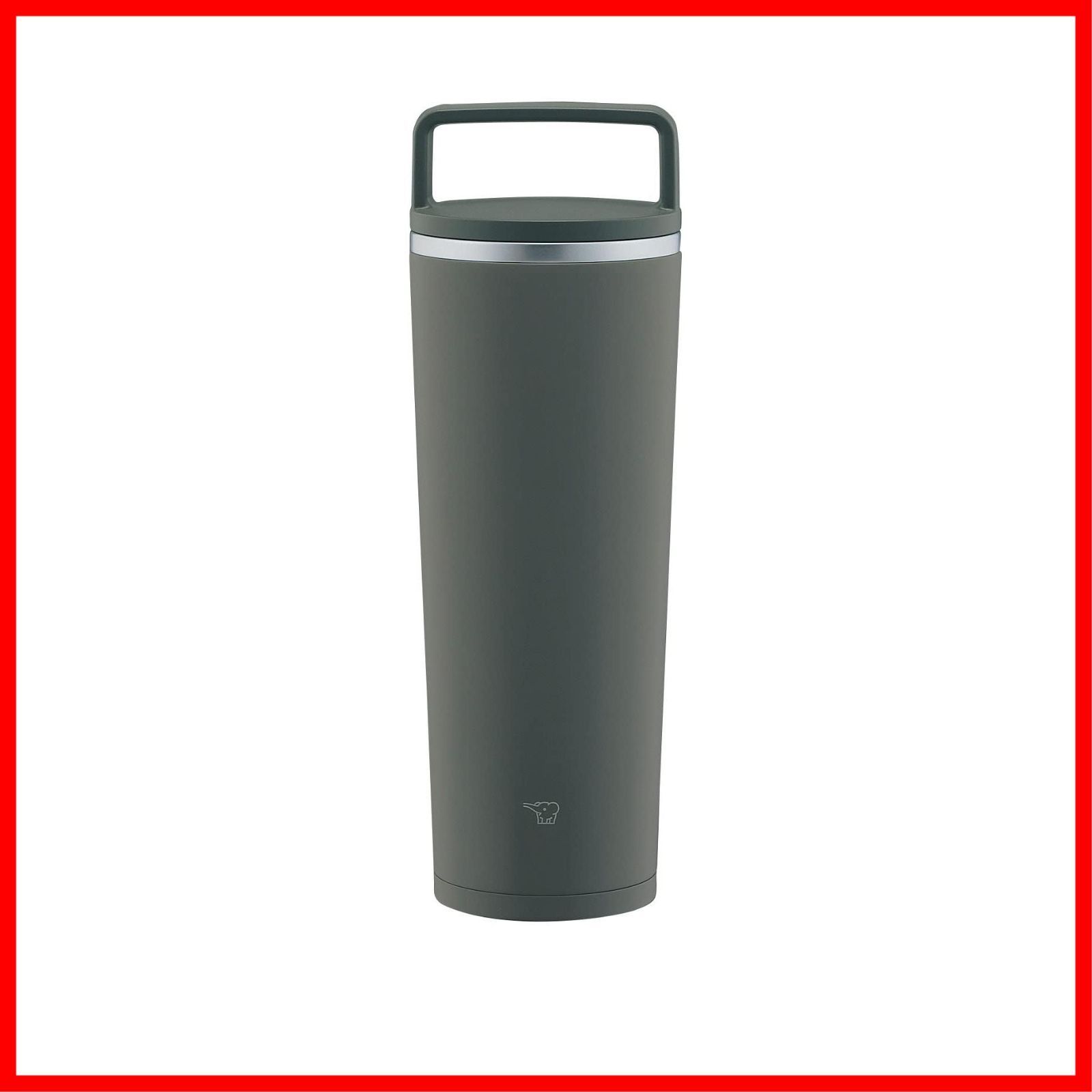 SX-JA40-HM 洗う点数2点のみ お手入れ簡単 ふたとパッキンが一体化 フォレストグレー 400ml ハンドルタイプ シームレスせん 持ち運び可能 キャリータンブラー ふた付きタンブラー 水筒 象印マホ