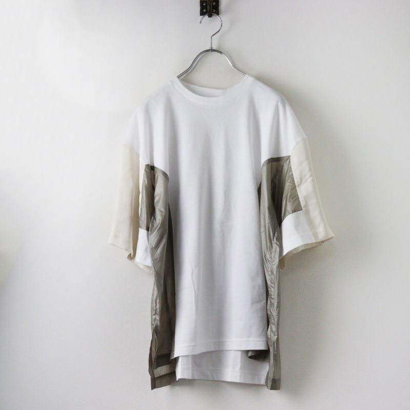 定価26400円 2025SS ナゴンスタンス nagonstans combination t-shirt コンビネーションTシャツ M Salt|TEE 2400014454031