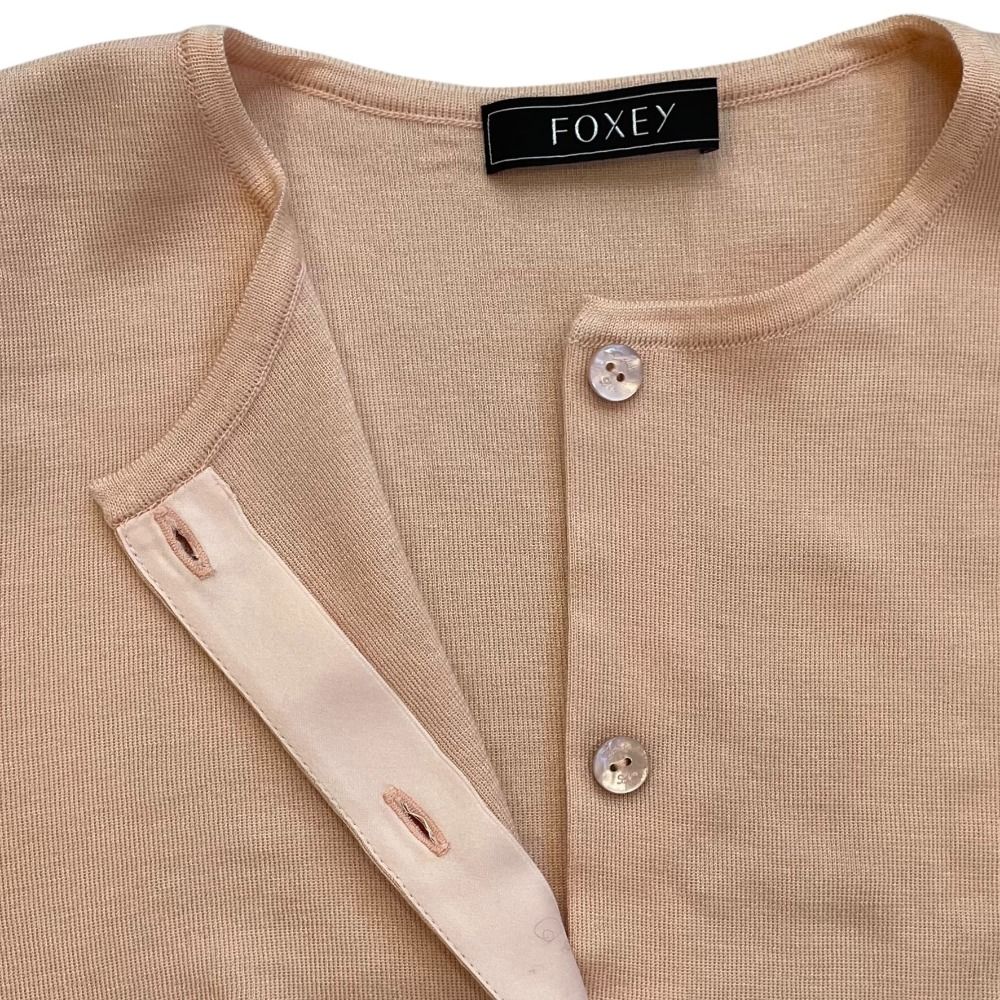★FOXEY/フォクシー シルクブレンド ニット ボレロカーディガン 40 良品 FOXEY フォクシー シルクカシミヤブレンド ニット