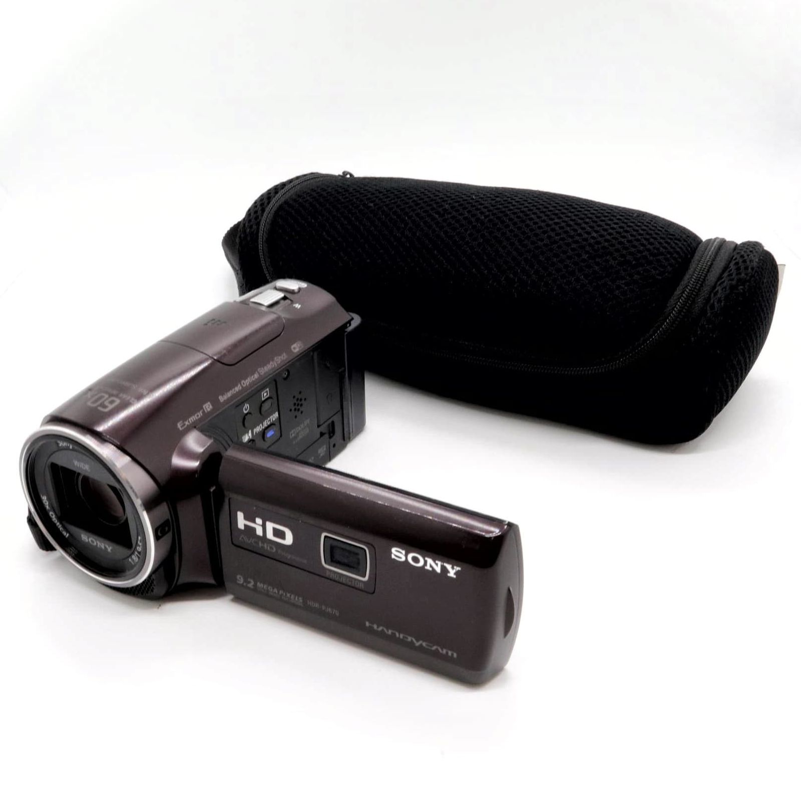 訳あり ビデオカメラ SONY HDR-PJ670 ボルドーブラウン ソニー k3170