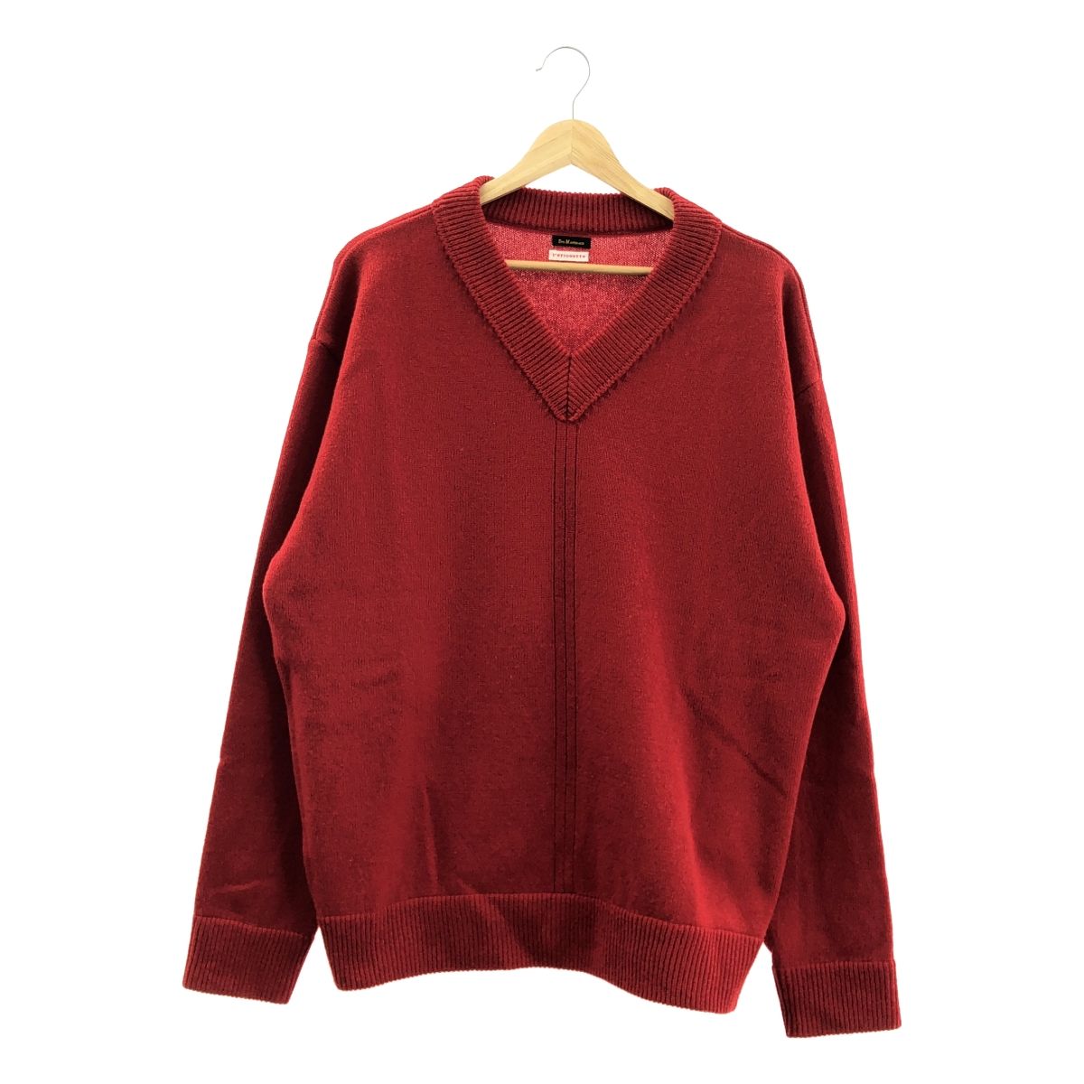【美品】  ETS.MATERIAUX / マテリオ | 2024AW | × Letiquette FRENCH ARMY V-KNIT ウール フレンチアーミー Vネックニット | 3 | レッド | メンズ 美品】 ETS.MATERIAUX / マテリオ | 2024AW | × Letiquette FRENCH