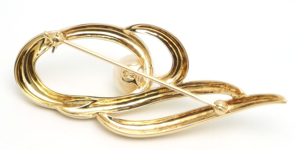 楠本質店|元住吉 タサキ K18 パール ブローチ パール8mm