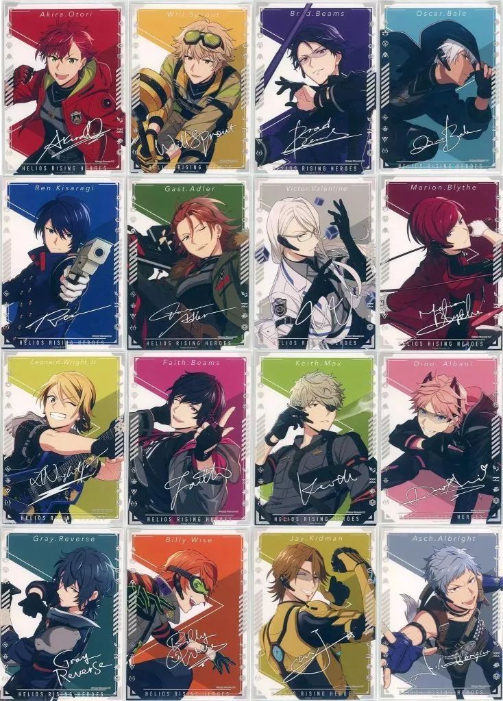 紙製品　全16種セット 「エリオスライジングヒーローズ 2nd Anniversary トレーディングポートレート」 アニメイトガールズフェスティバル2022グッズ 中古】紙製品 全16種セット 「エリオスライジングヒーローズ
