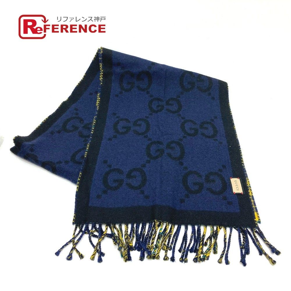 GUCCI GGパターン マフラー ネイビー/グリーン muffler-sisyu_2.jpg