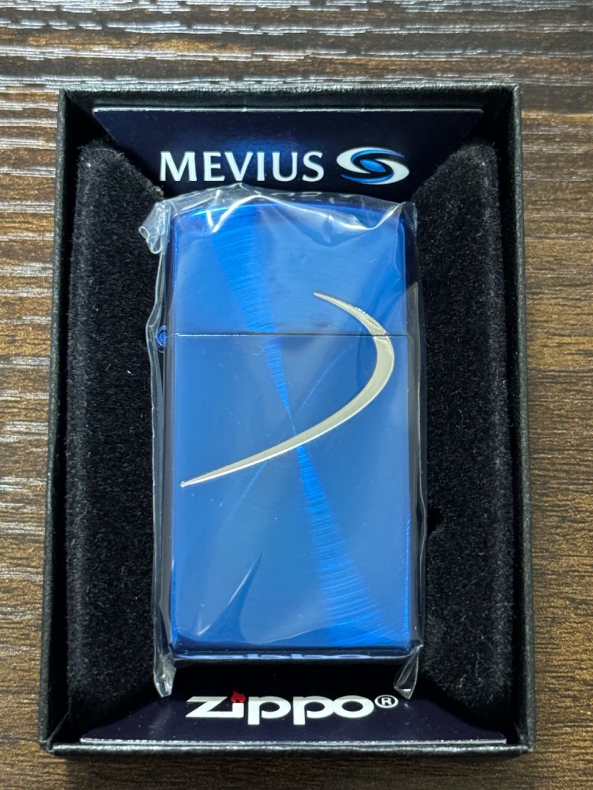 zippo MEVIUS Blue Armor Case 限定品 メビウス 両面 スピンカット 