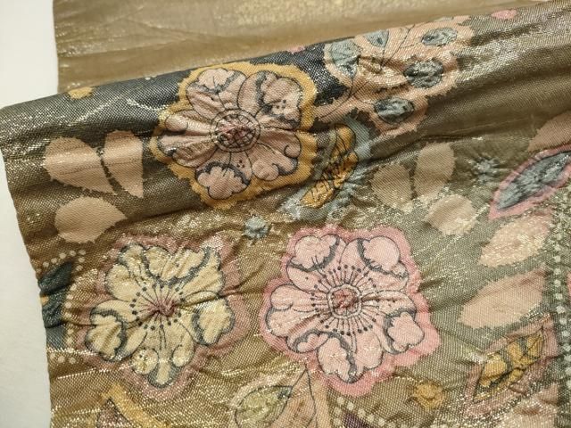 平和屋着物○太鼓柄袋帯 作家物 辻が花 絞り 金糸 正絹 逸品