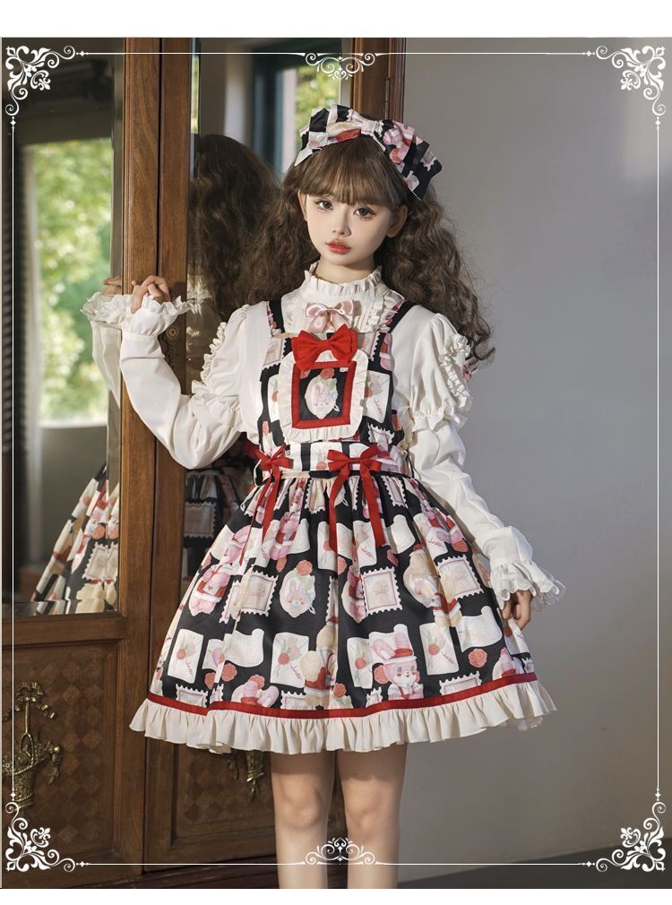 ロリータ 長袖ブラウス（接袖取り外し可能） 新品未使用 オリジナルデザイン ロリータ 長袖ブラウス 接袖