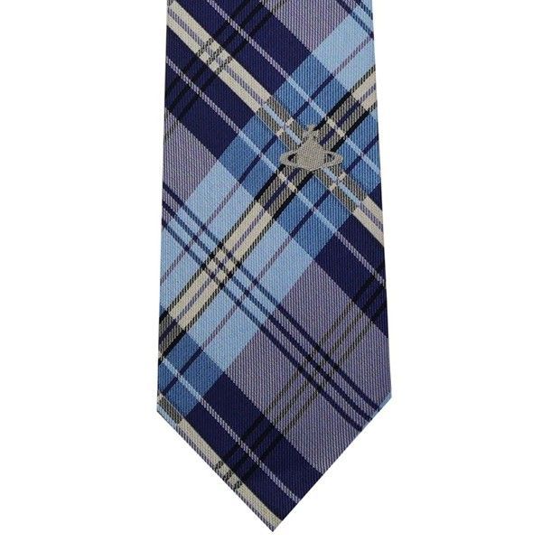 Vivienne Westwood ヴィヴィアン ウェストウッド ネクタイ ライトブルー系 タータンチェック柄 イタリー製 シルク100％ AW25 81050004-W0196-K403-LIGHT BLUE