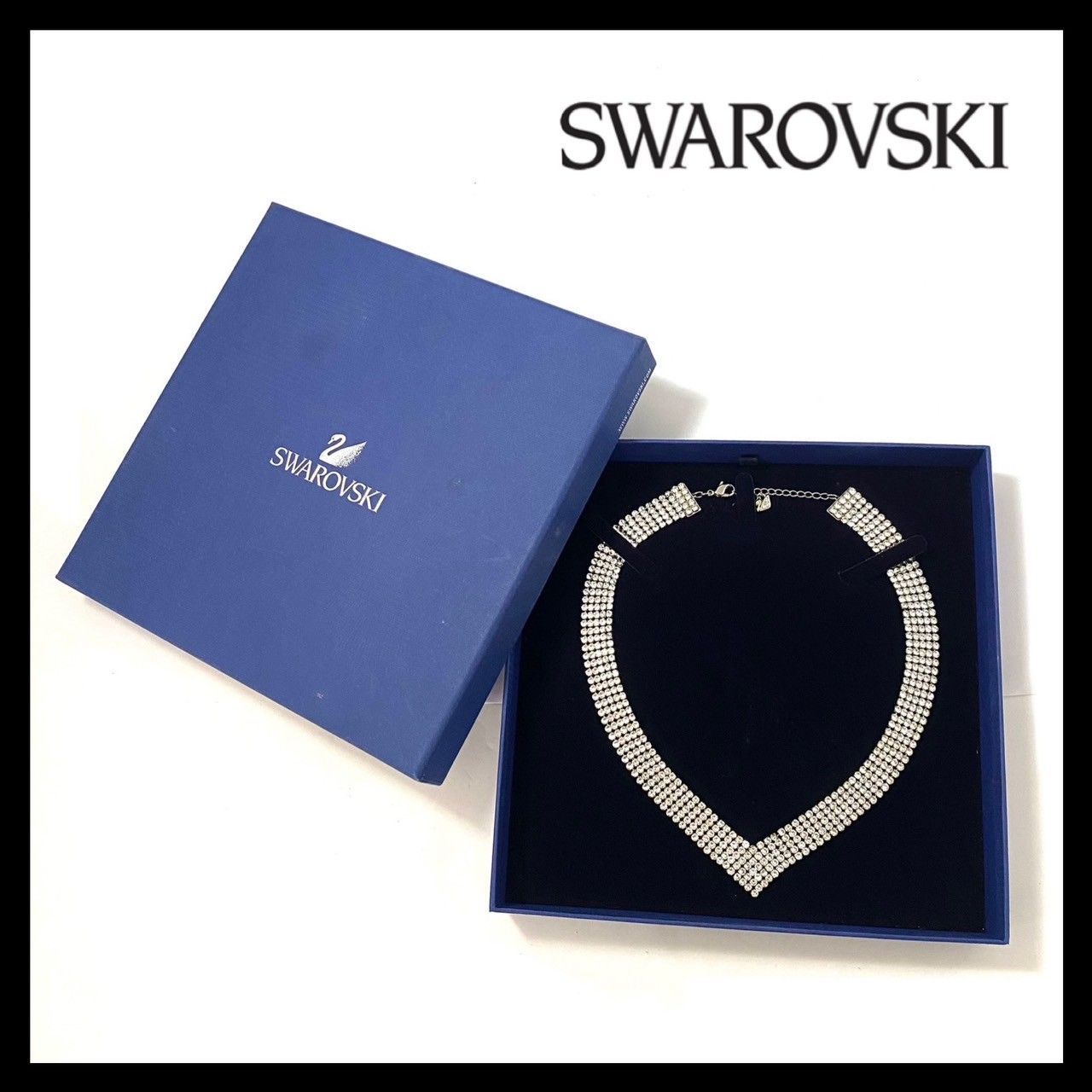 M【SWAROVSKI】FIT/フィット ネックレス クリスタル シルバーカラー 