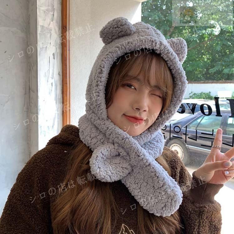 ファー フライトキャップ 防寒 フード ユニセックス 韓国 11⁄11 1:59迄 クーポンで 30%OFFフライトキャップ 帽子