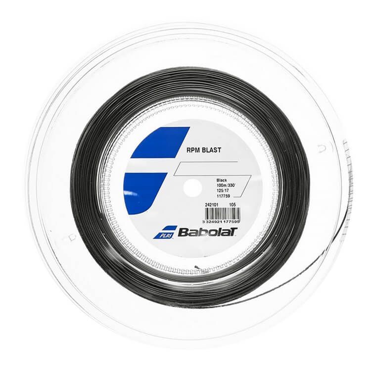 [使いやすい100M!][激スピン]バボラ(Babolat) RPMブラスト(1.20mm 1.25mm 1.30mm)※100Mロール※ 硬式テニス ポリエステルガット 242101-105 ブラック海外正規品