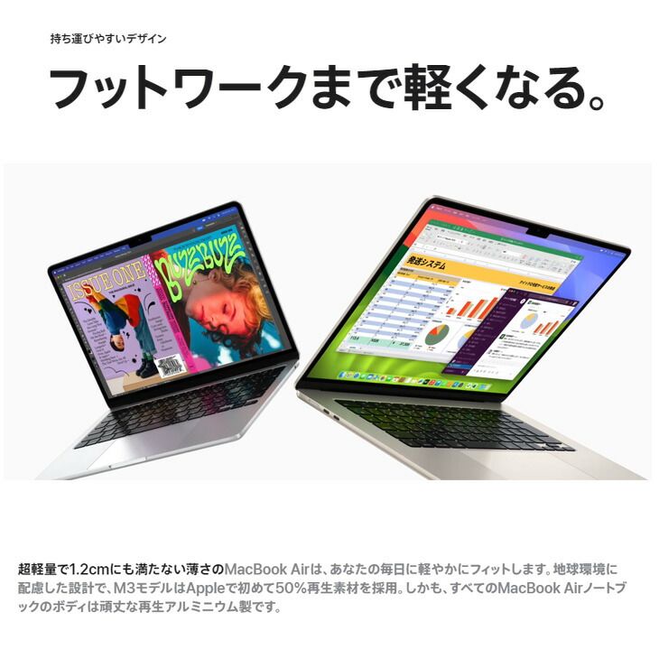 メーカー保証1年あり】Apple MacBook Air 13.6inch MC8J4J/A A3113 