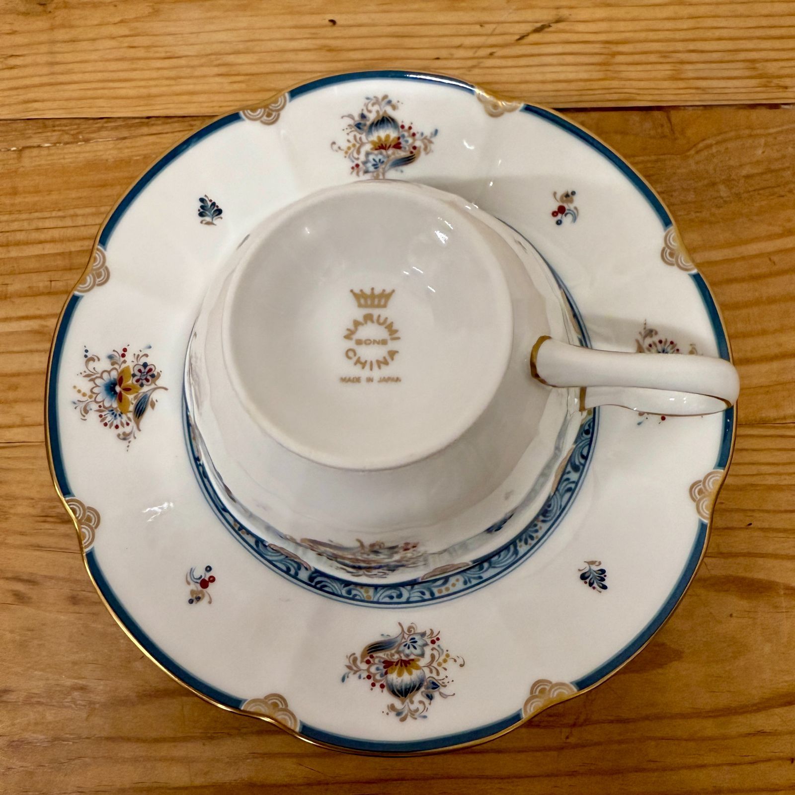 未使用 希少 廃盤品 ナルミ シャリラムーン 6客 カップ＆ソーサー 金彩 