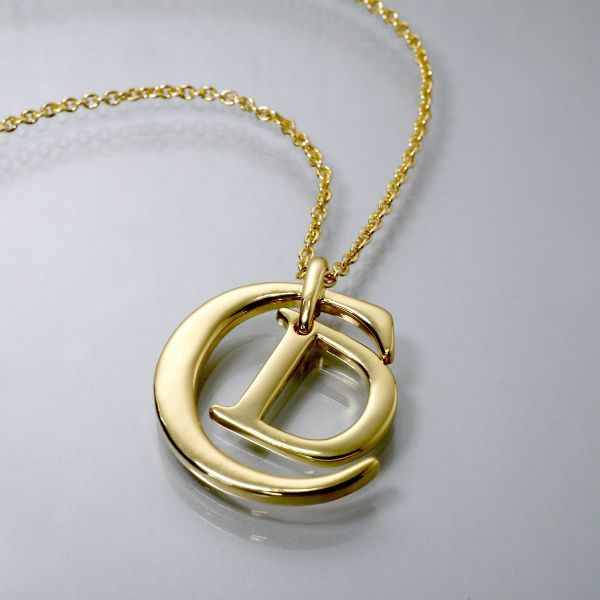 【美品】Dior CDロゴチャームネックレス ゴールド ヴィンテージ Christian Dior（ヴィンテージ ディオール）CD ロゴ チャーム