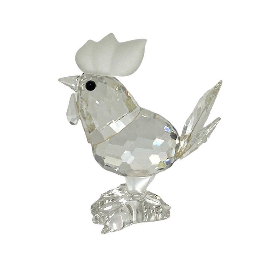 SWAROVSKI　スワロフスキー　ニワトリ　シルバークリスタル SWAROVSKI】ニワトリ/鶏/にわとり 旧刻印 クリスタル ガラス