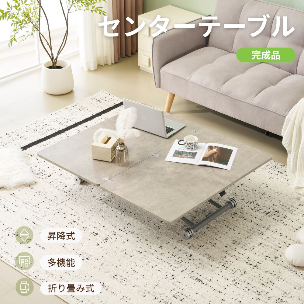 赤字価格ｘ テーブル 天板が2倍に広がるガス圧昇降テーブル 100×50 100×100 ガス圧昇降式テーブル 昇降テーブル ダイニングテーブル ローテーブル センターテーブル リビングテーブル コンパクト 多用途 収納便利 GRAY WWW_OLIVIERBERNSTEIN_COM