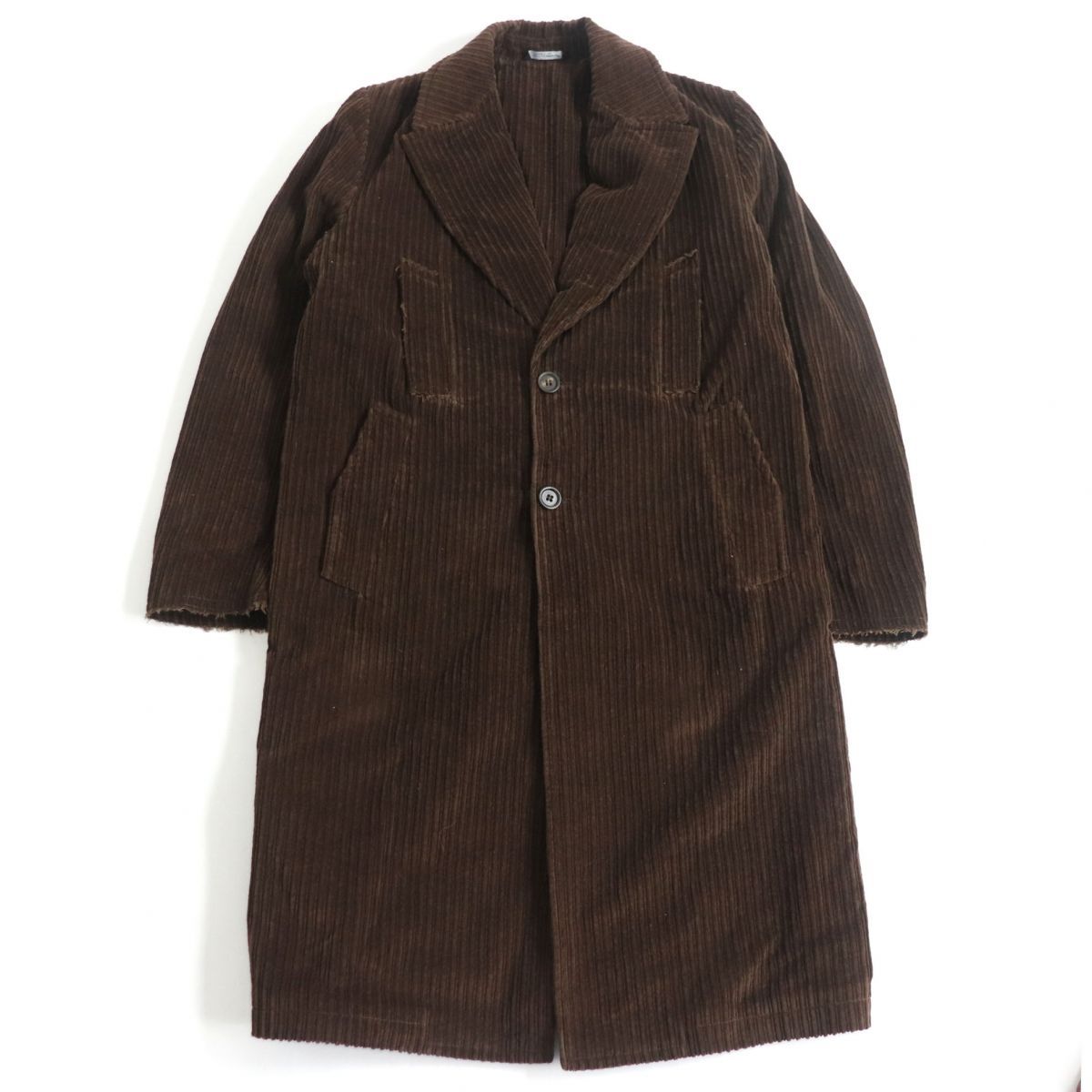 D&G ブラウン コーデュロイ チェスターコート ダブルブレスト Dolce & Gabbana(ドルチェ&ガッバーナ) チェスターコート(メンズ
