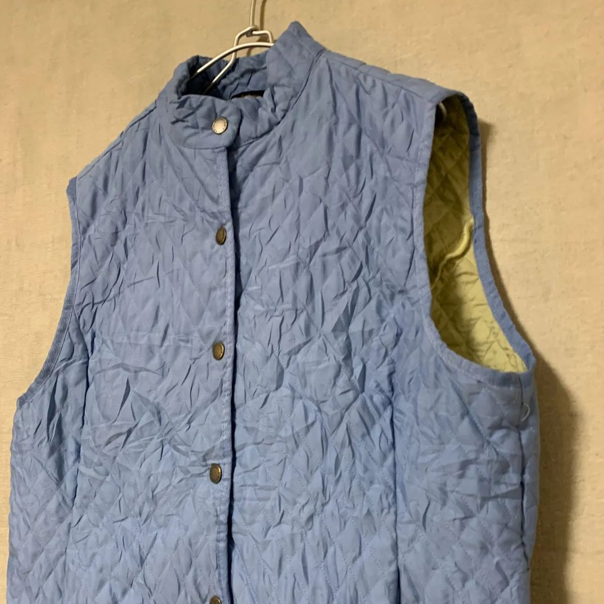 BARBOUR ベスト キルティング生地 水色【レディースXL】