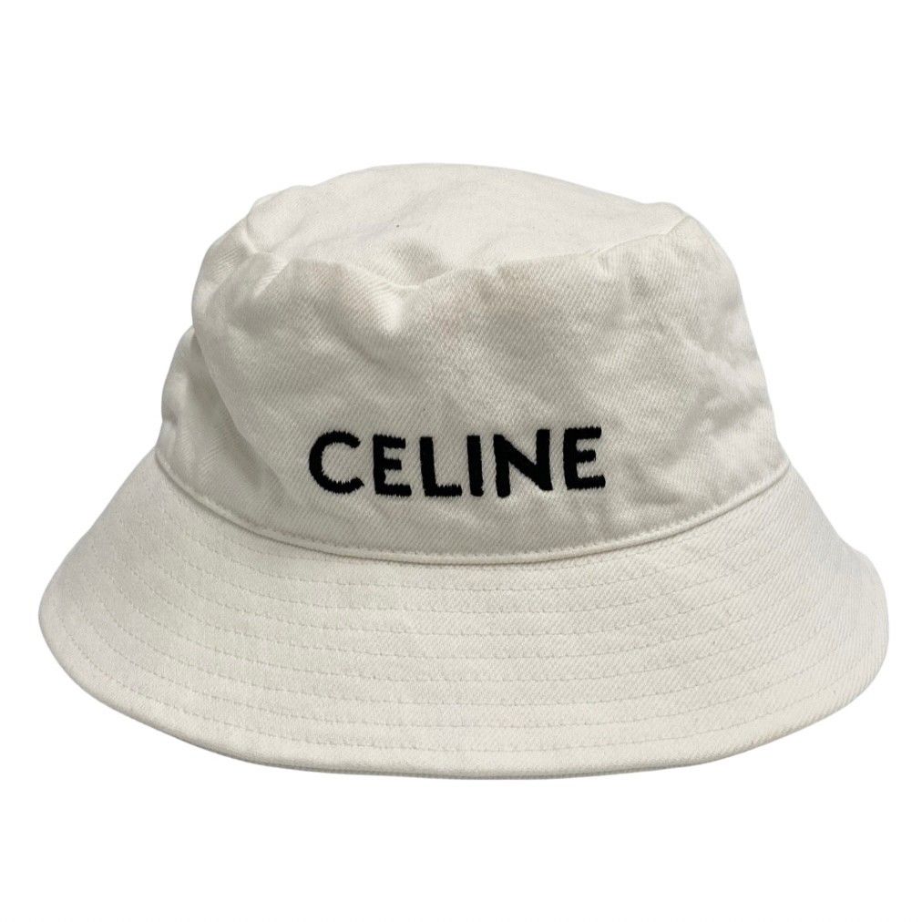 セリーヌ バケットハット キルティング ナイロン ブラック Mサイズ - 帽子