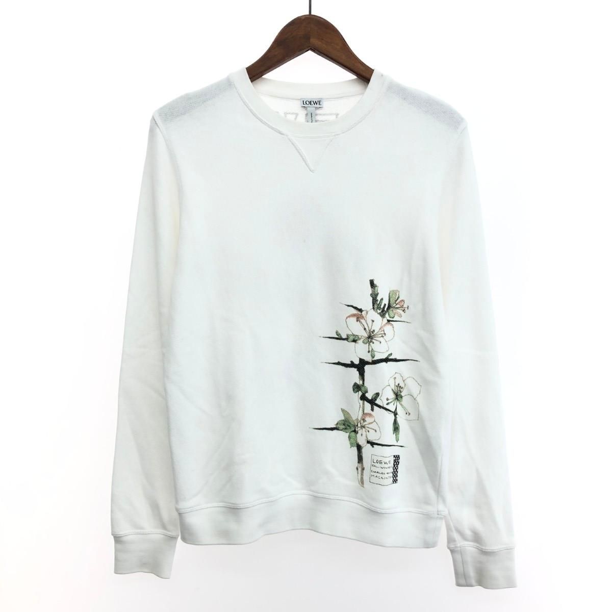 LOEWE ロエベ スウェット/LOGO BOTANICAL サイズ:XS ホワイト