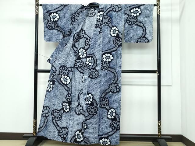 平和屋着物 上 夏物 浴衣 有松鳴海絞り 流水花文 綿 CZAA3715s5