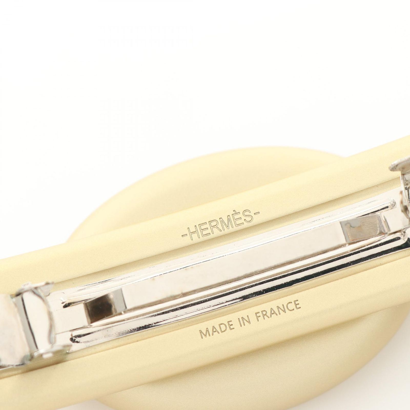 エルメス HERMES バレッタ トリ マイヨン シェーヌダンクル マット