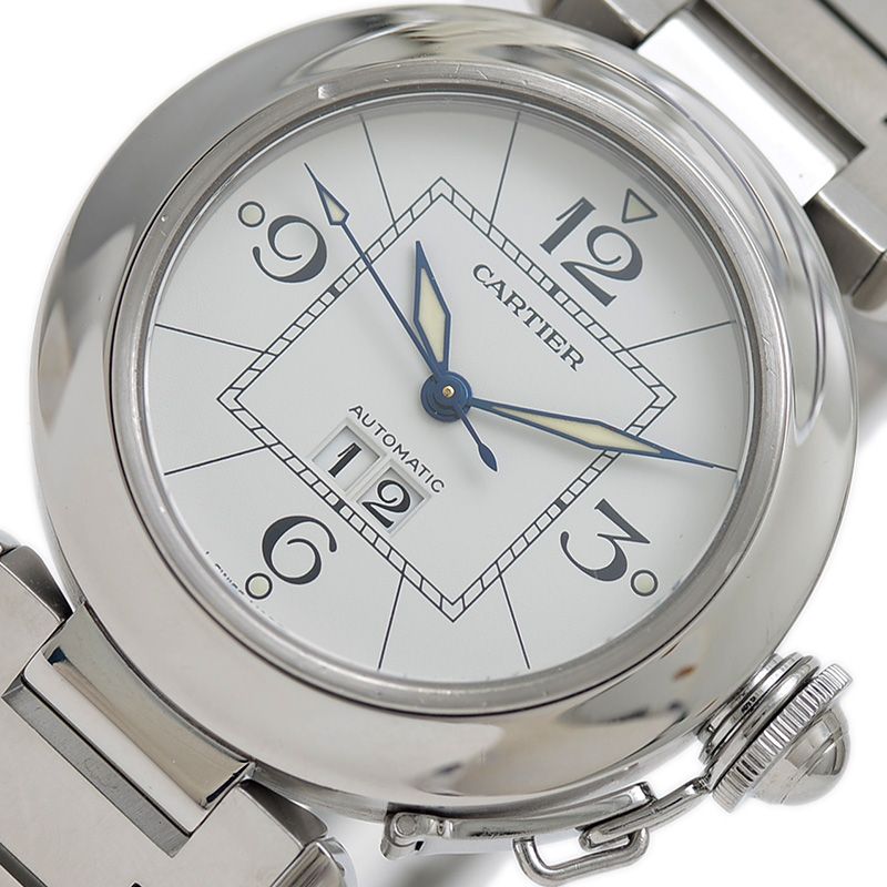 カルティエ パシャC 腕時計 ビッグデイト 自動巻き SS W31055M7/2475