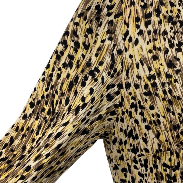  レオナール LEONARD チュニック ブラウス レオパード柄 長袖 ブラウン系 40 L 11号 レディース S 5 V 341 長袖 チュニック