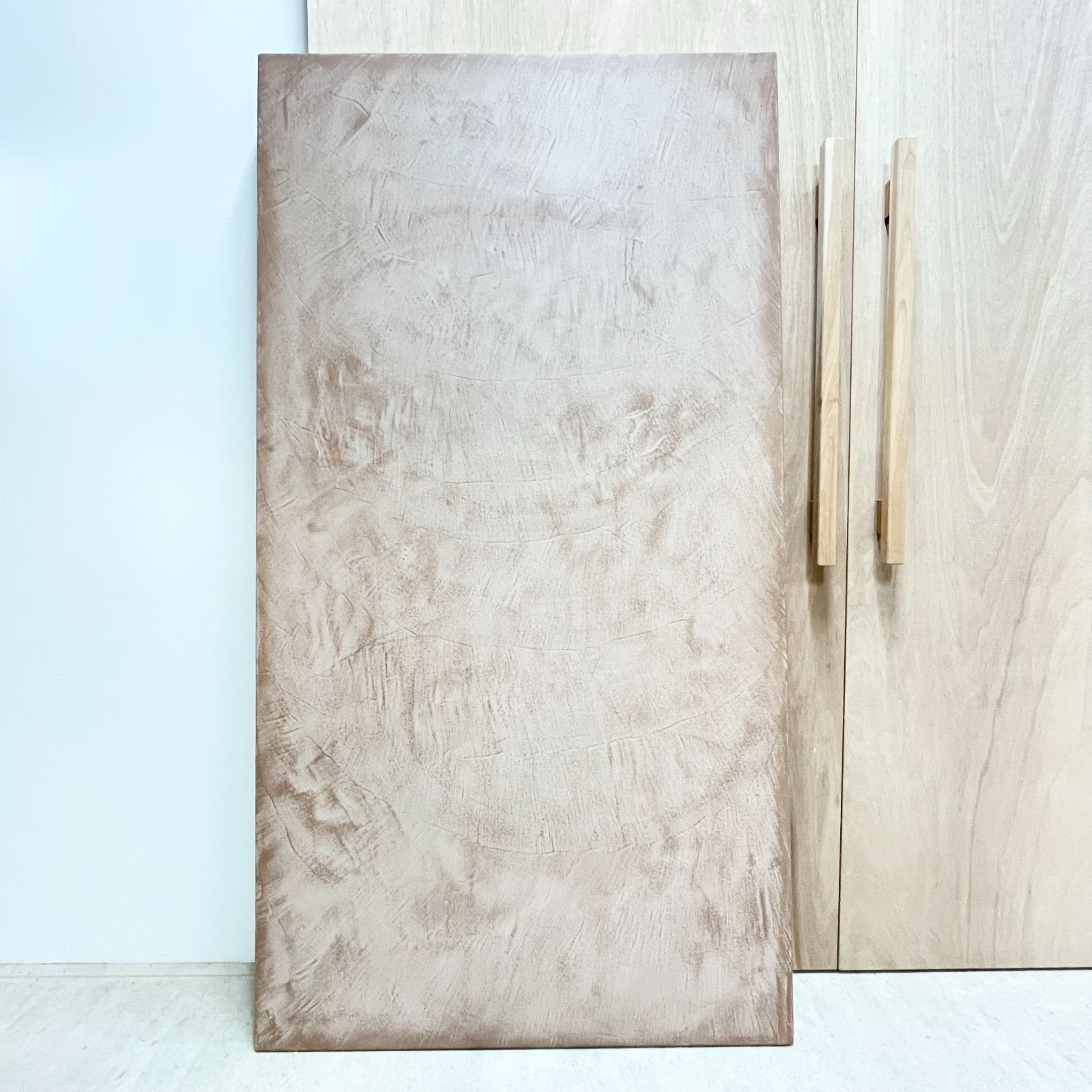 ◇シギヤマ家具 昇降式ダイニングテーブル ホワイト 木目調 H910