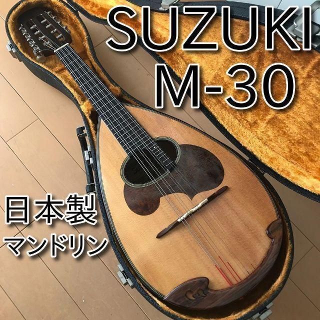 レオパードフラワーブラック 美品 SUZUKI マンドリン M-30 日本製 2