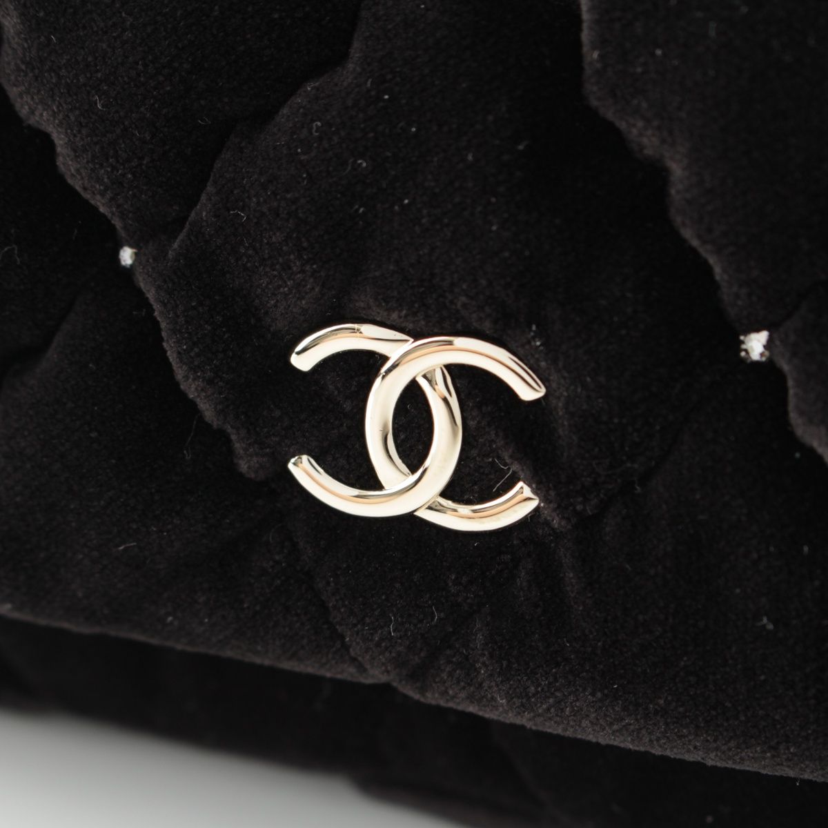 シャネル ベロア ベルベット調 マトラッセ シングルフラップ チェーン  