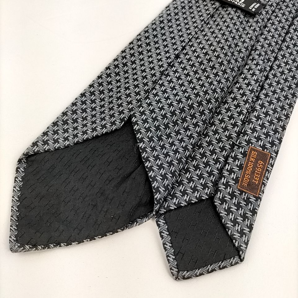 HERMES 】A 61 A-1 エルメス H柄 ネクタイ 長さ 154cm
