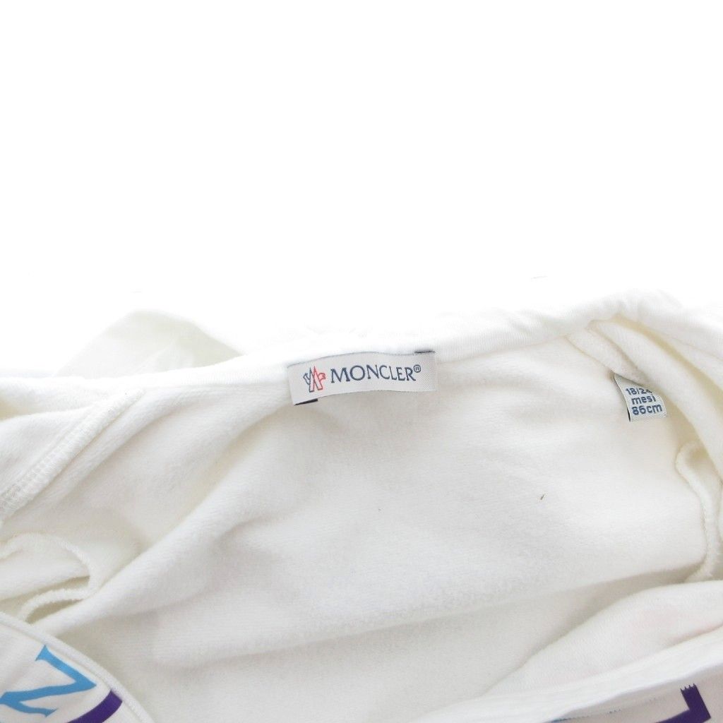  モンクレール MONCLER ジップアップパーカー プリント ロゴ 86 cm 白 ホワイト JS GY 42 その他 ジャケット ブルゾン