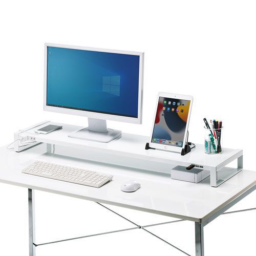 サンワサプライ 電源タップ USBハブ付き机上ラック W1000 MR-LC206WN MARWIL-DEMENAGEMENTS_CH