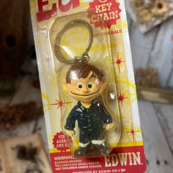 640円 ヴィンテージ デッド非売品*エドウィン Eddy*ノベルティ キーホルダー