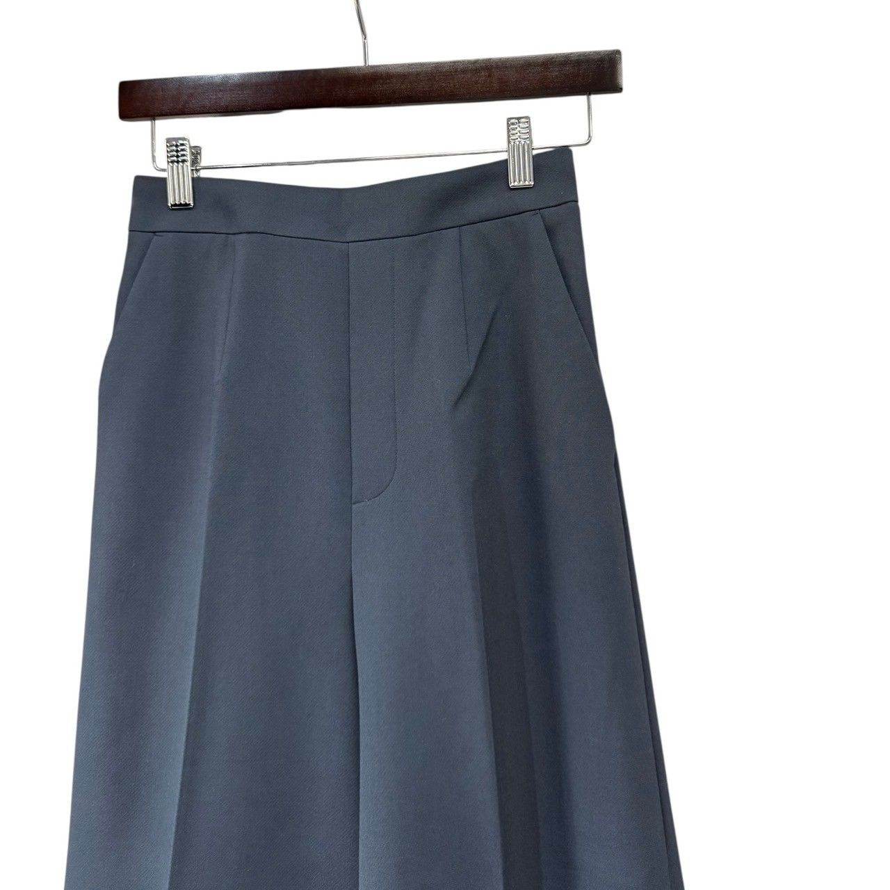 ENFOLD ダブルクロス センタープレスワイドゴムTROUSER ENFOLD エンフォルド 22SS ダブルクロスセンタープレスワイド