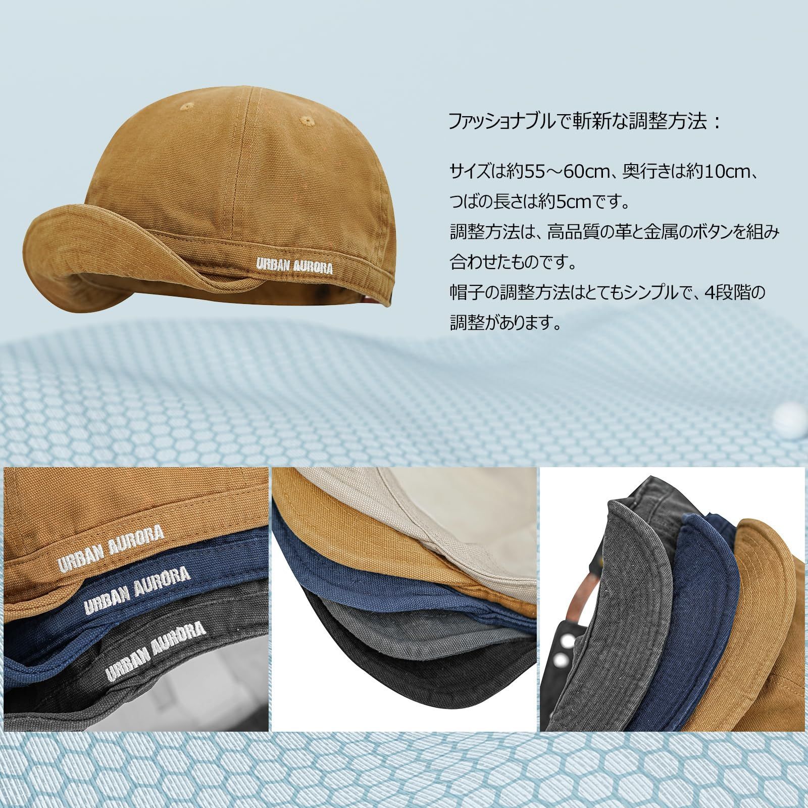 キャップ メンズ Croogo アンパイアキャップ ショートブリム つばの短いキャップ 柔らかい 通気 無地 シンプル 作業帽子 スケボー ランニング ゴルフ アウトドア キャップ アメリカンフットボール スポーツ