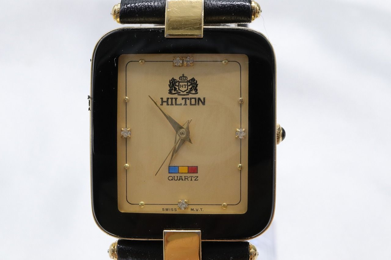 ヒルトン 18K GOLD ELECTRONIC PLATED 腕時計