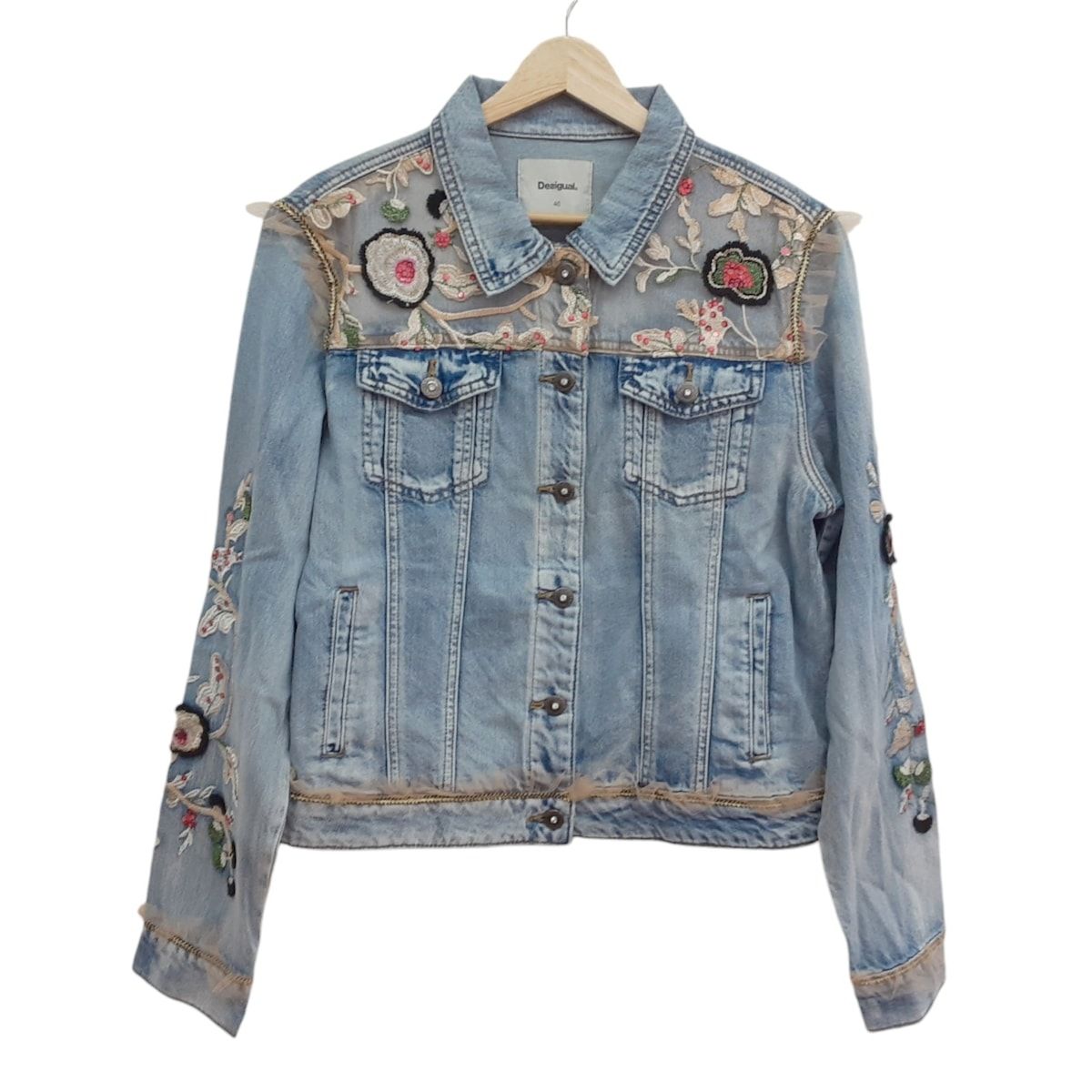 【新品】 Desigual デニム・ジャケット 42サイズ デシグアル デニムジャケット 服