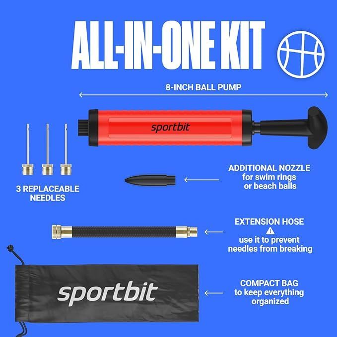 ポータブルエアポンプ 8インチ インフレータブルボールポンプ ニードルノズル付き 柔軟な延長ホース サッカー バレーボール バスケットボールポンプ 子 電動エアーポンプ SUP用 空気入れ 空気抜き 電動空気入れ 電動ポンプ エアポンプ カヤック用 自動停止機能 過熱保護機能 日光可読lcd