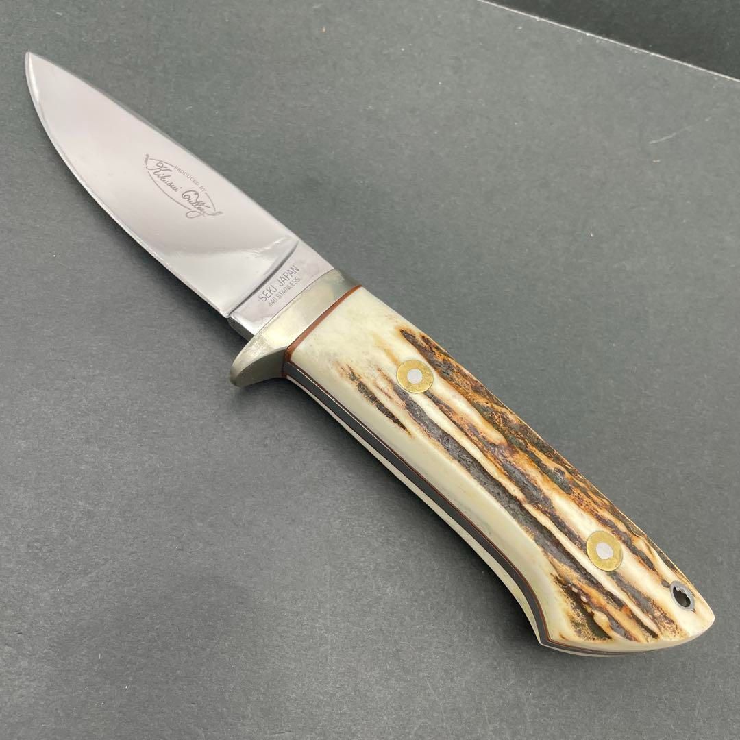 KIKUSUI CUTLERY 鹿角スタッグ柄 215mm SEKI JAPAN 440 ステンレス