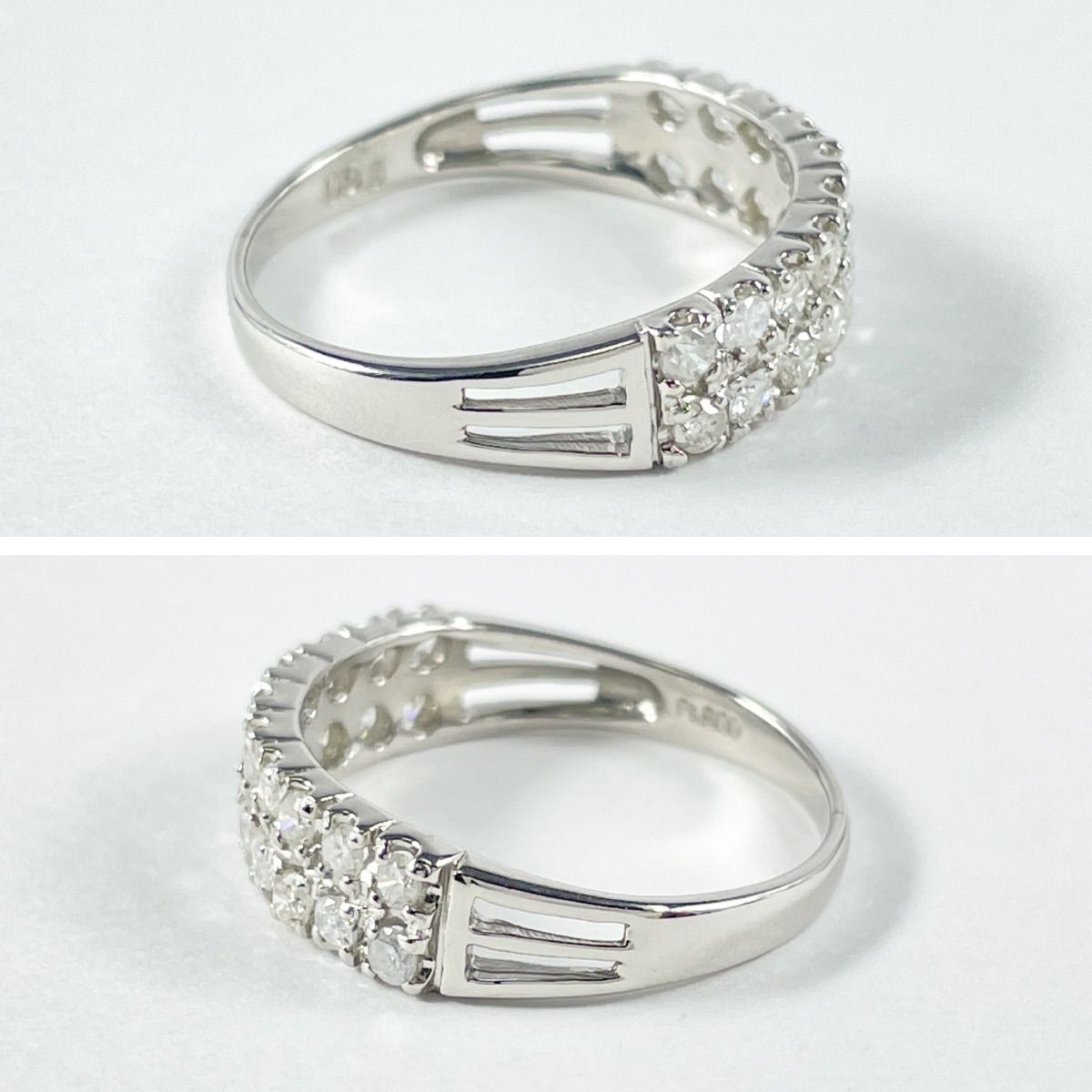 Pt900 天然ダイヤモンド 0.50ct パヴェリング - メルカリ