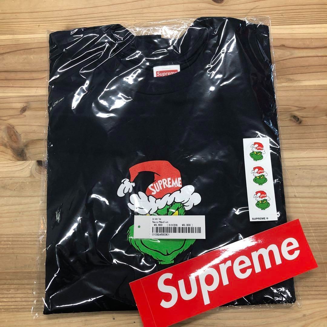 GQ2808◇Supreme : 25ss Grinch Tee◇M◇Navy シュプリーム Tシャツ