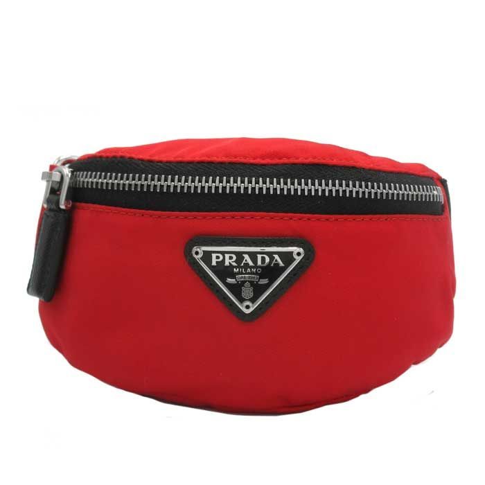 プラダ バッグ ポーチ PRADA TRICK トライアングル リストポーチ 2TT095 2DMK F0011 TESSUTO TRAVEL ROSSO アウトレット メンズ
