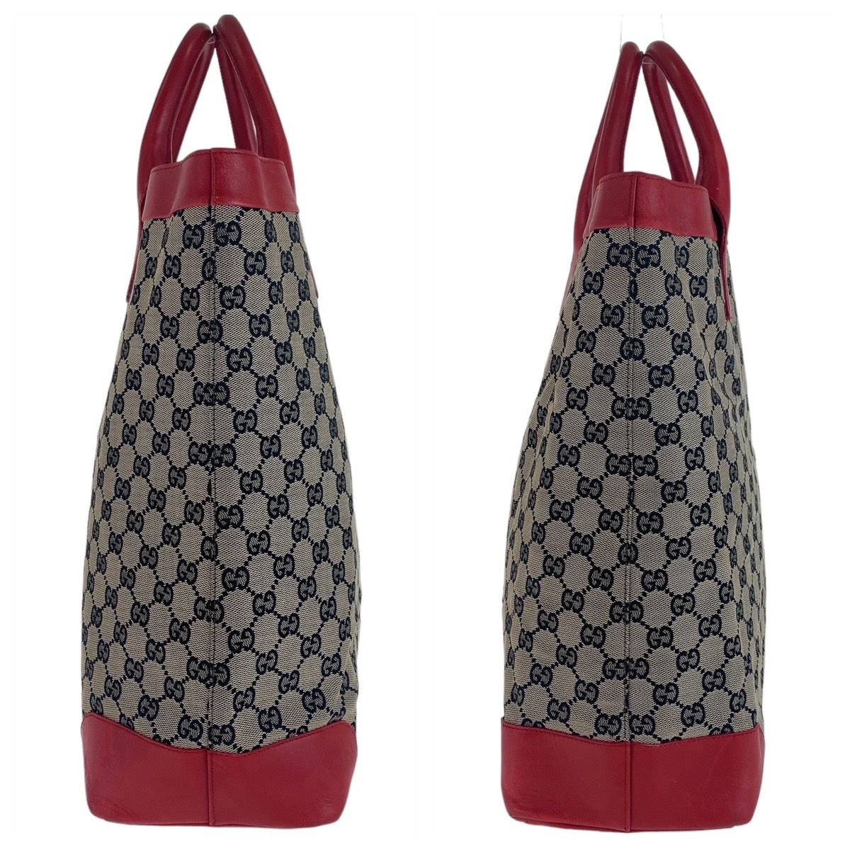 GUCCI グッチ GG柄 レッド グレー GGキャンバス/レザー 002 1121